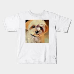 Cute Puppy Face Painting Kids T-Shirt